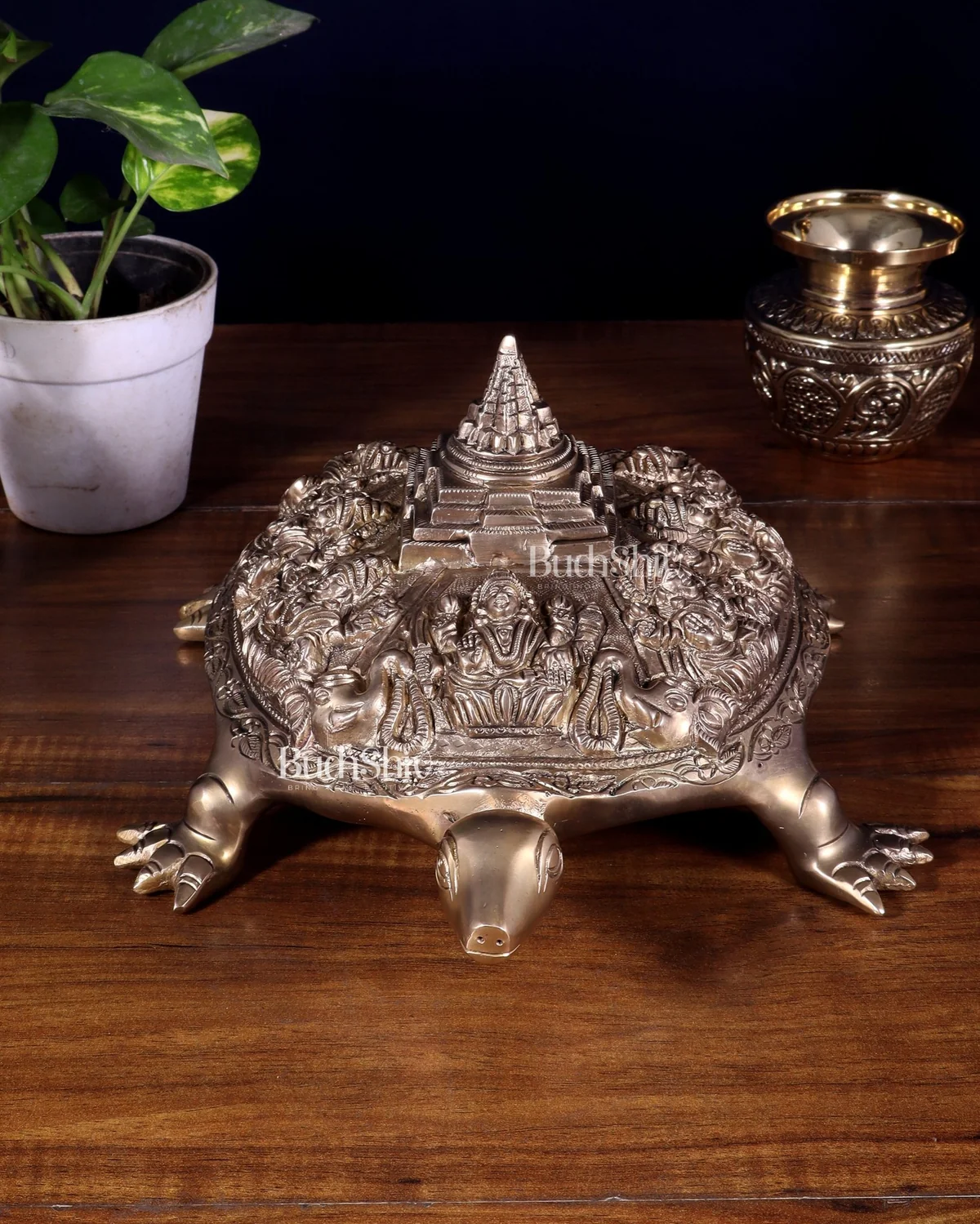 BudhShiv - Brass Ashtalakshmi Shree Yantra Tortoise - Image 3