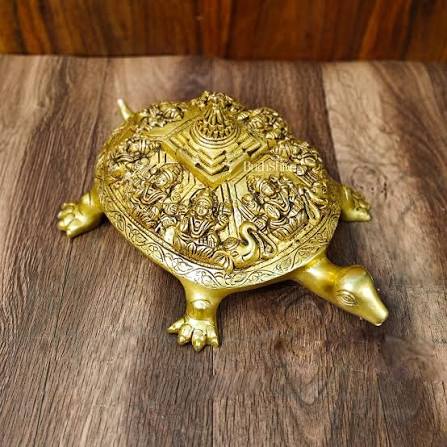 BudhShiv - Brass Ashtalakshmi Shree Yantra Tortoise - Image 2